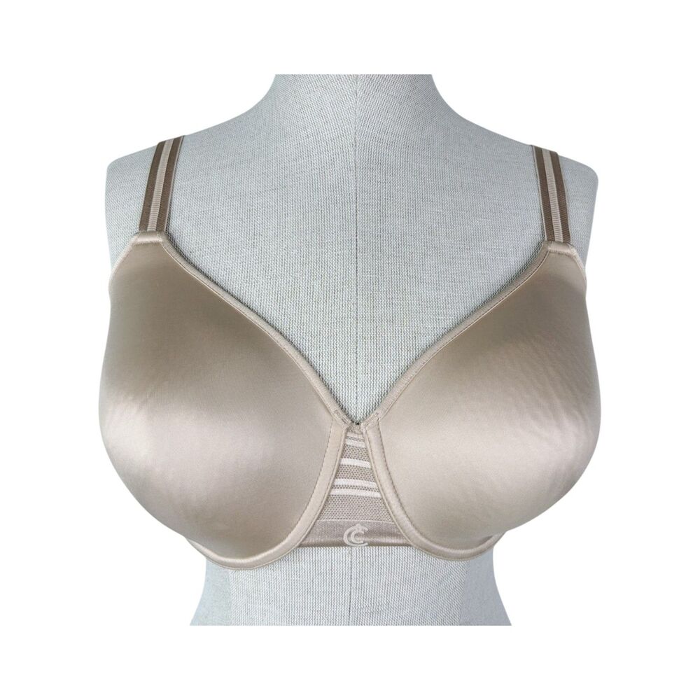 Chantelle Pure Full Coverage T-Shirt Bra sz 36E * Beige Nude Convertible Straps